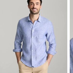 UNTUCKit Wrinkle-Resistant Linen Vin Santo Shirt men’s large NWOT